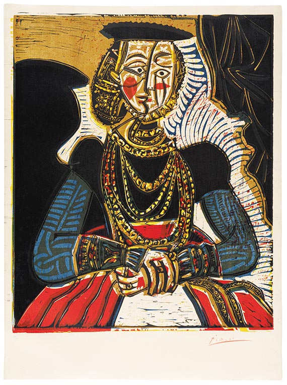 Pablo Picasso - Portrait de jeune fille, d'après Cranach le jeune. II