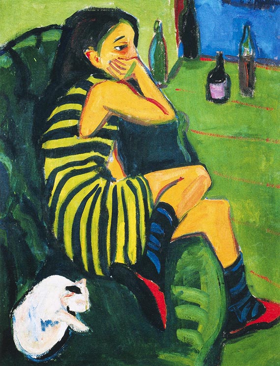 Abbildung zu: Ernst Ludwig Kirchner, Artistin, 1910, &Ouml;l auf Leinwand, Br&uuml;cke Museum, Berlin.