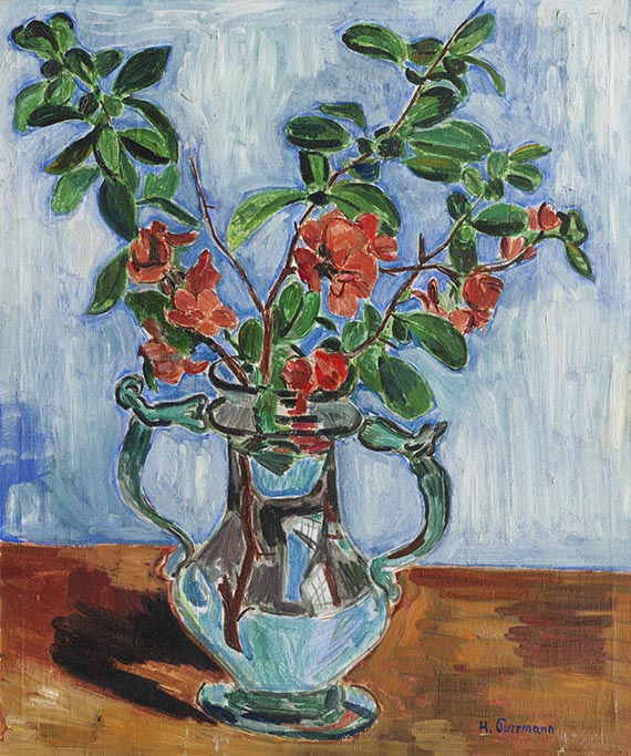 Hans Purrmann - Japanische Kirschblüten in Glasvase