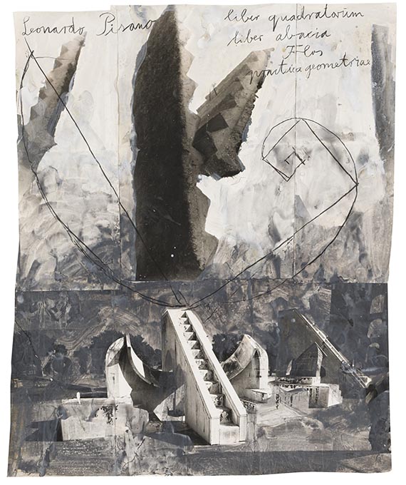 Anselm Kiefer - Leonardo Pisano - liber quadratorum liber abacia Flos practica geometriae (Aus der Serie "Freimaurer")