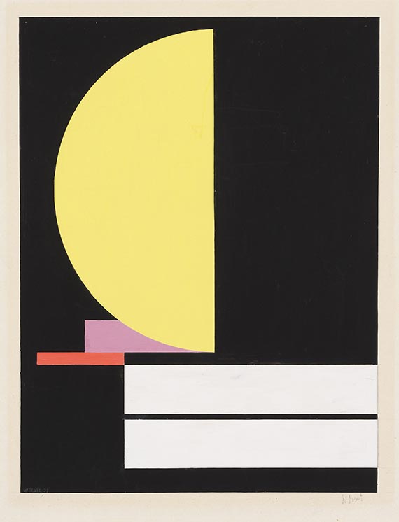 Walter Dexel - Figuration mit gelber Halbscheibe