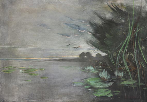 Karl Hagemeister - Märkische Seenlandschaft mit Seerosen