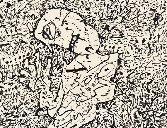 Jean Dubuffet - Personage dans un paysage