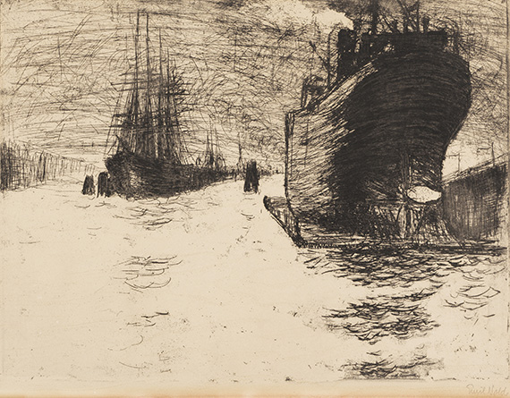Emil Nolde - Hamburg, Reiherstiegdock