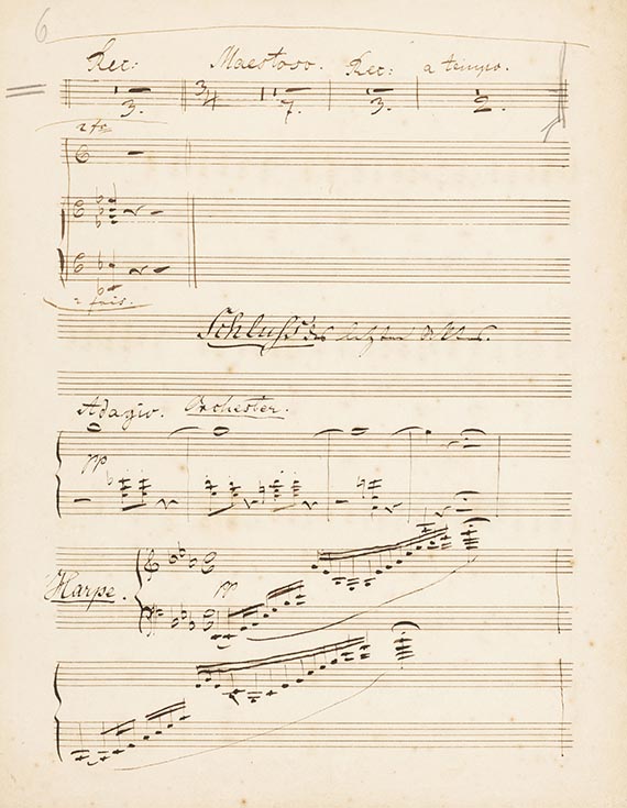 Franz Lachner - Eigh. Musik-Manuskript Catharina Comaro
