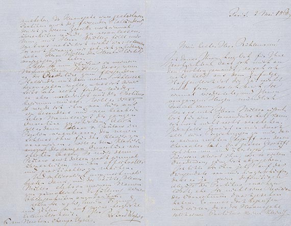 Richard Wagner - Eigh. Brief. m. U. an J. A. Rühl(e)mann