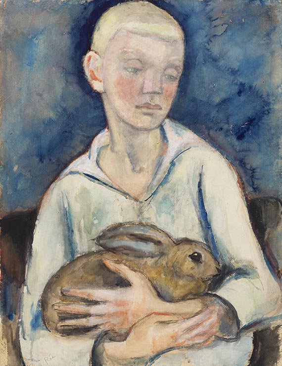 Anita Rée - Knabe mit Kaninchen