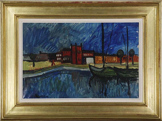 Erich Heckel - Schiffe im Kanal - Rahmenbild