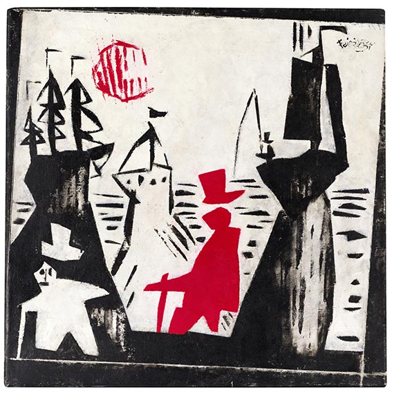 Lyonel Feininger - At the Sea-Side, Panel I