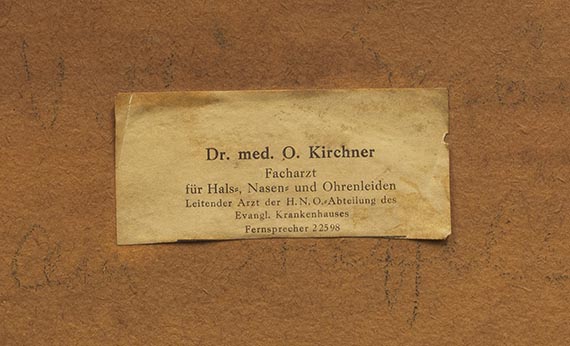 Abbildung zu: Detail der Werkrückseite. Ketterer Kunst GmbH & Co KG.